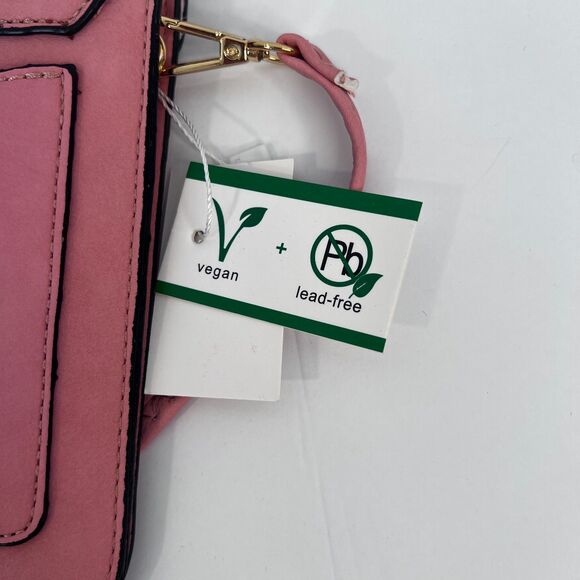 AR New York NEW Smartphone Crossbody Purse Bag Thin NEW Vegan Leather Pink - Picture 7 of 11